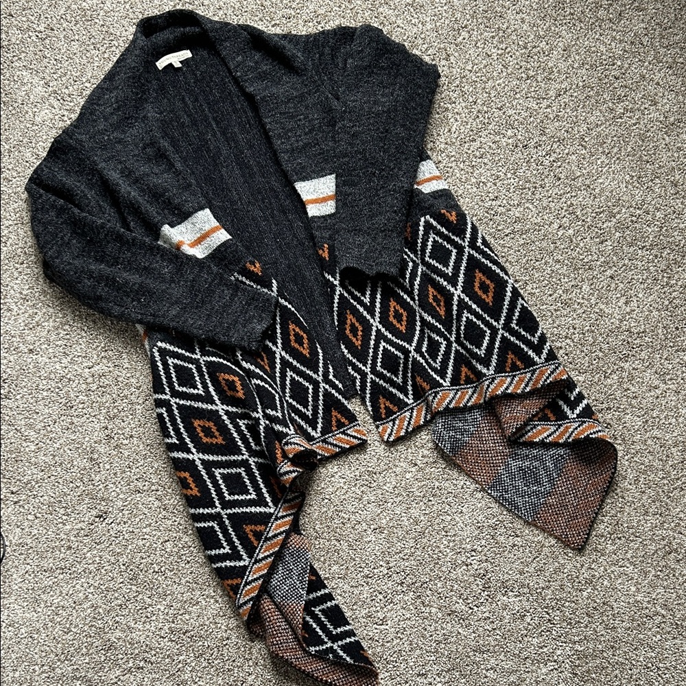Young Threads Aztec Cardigan Sweater, Size Small